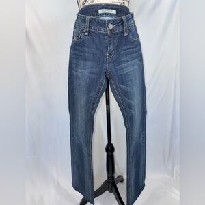 STETSON Hollywood Bootcut #818 Low-Rise Denim  Blue Jeans (v)